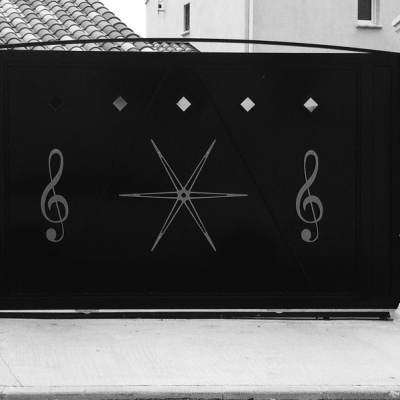 Portail decoratif coulissant 