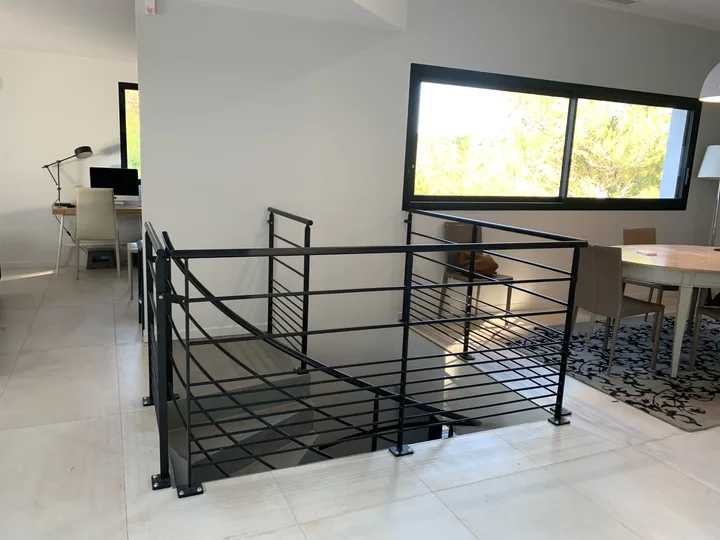 Garde-corps intérieur à lisses
